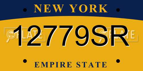 12779SR New York License Plate