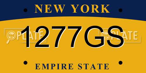 1277GS New York License Plate