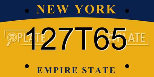 127T65 New York License Plate