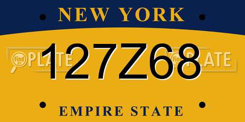 127Z68 New York License Plate