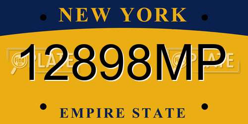 12898MP New York License Plate