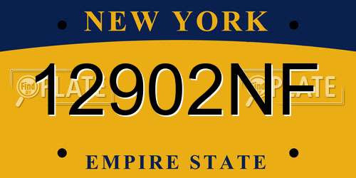 12902NF New York License Plate