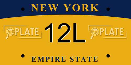 12L New York License Plate
