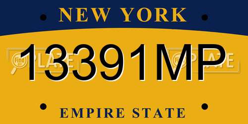 13391MP New York License Plate