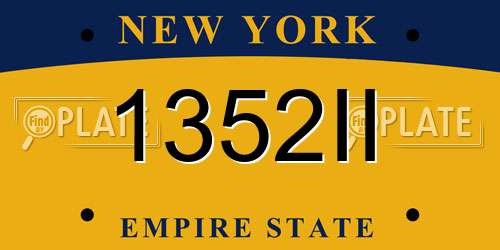 1352II New York License Plate