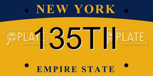 135TII New York License Plate
