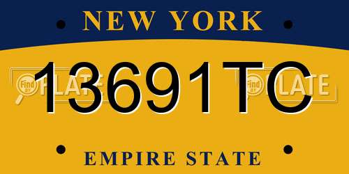 13691TC New York License Plate