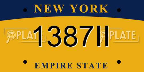 1387II New York License Plate