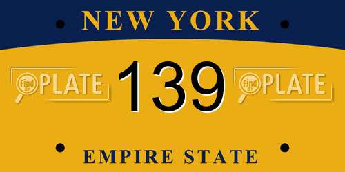 139 New York License Plate