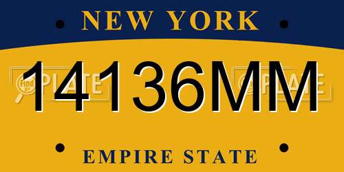 14136MM New York License Plate