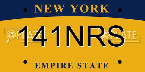 141NRS New York License Plate