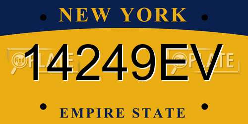 14249EV New York License Plate