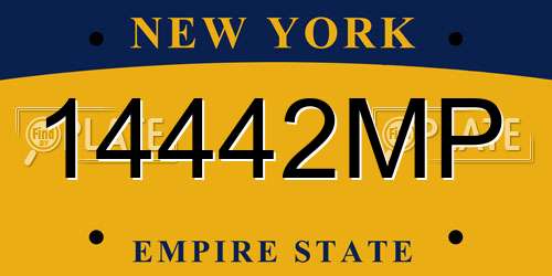14442MP New York License Plate