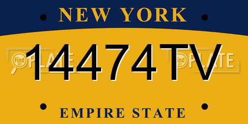 14474TV New York License Plate