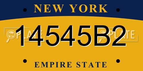 14545B2 New York License Plate
