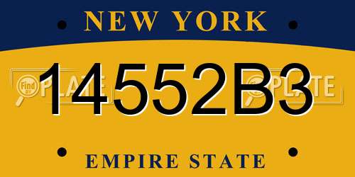 14552B3 New York License Plate