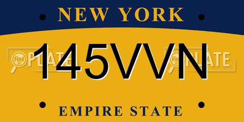 145VVN New York License Plate