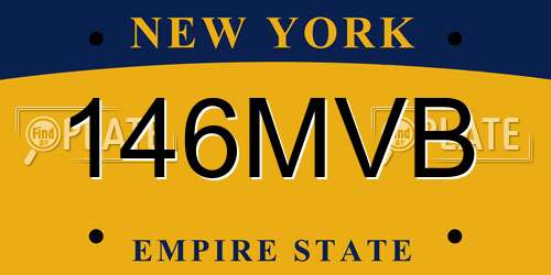 146MVB New York License Plate