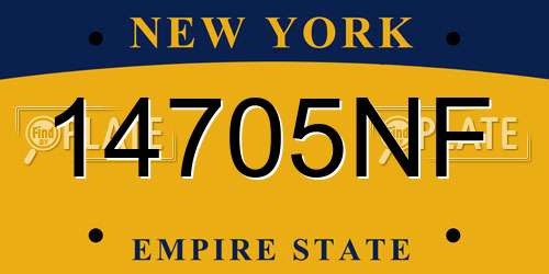 14705NF New York License Plate