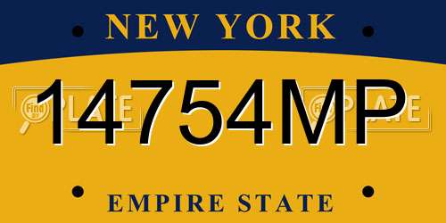 14754MP New York License Plate