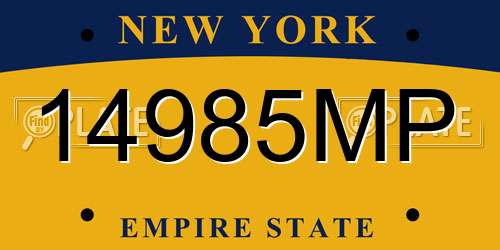 14985MP New York License Plate