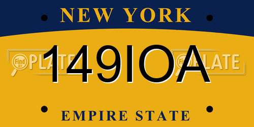 149IOA New York License Plate