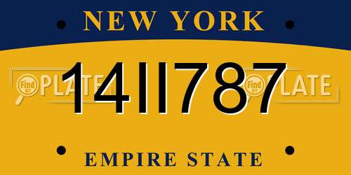 14II787 New York License Plate