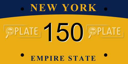 150 New York License Plate