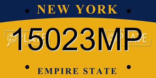 15023MP New York License Plate