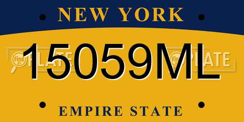 15059ML New York License Plate