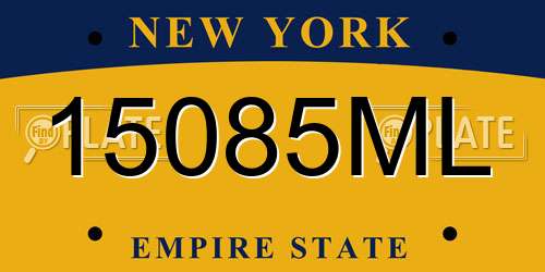 15085ML New York License Plate