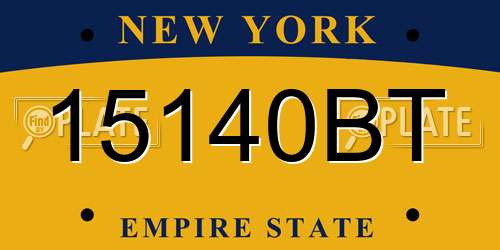 15140BT New York License Plate