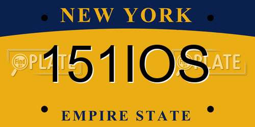 151IOS New York License Plate
