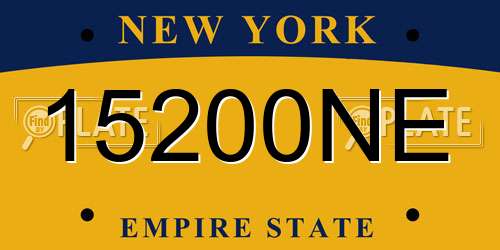 15200NE New York License Plate