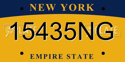 15435NG New York License Plate