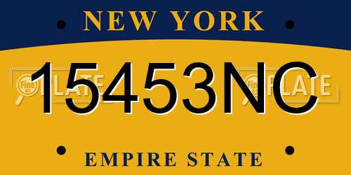 15453NC New York License Plate