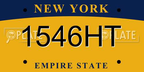 1546HT New York License Plate