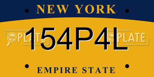 154P4L New York License Plate