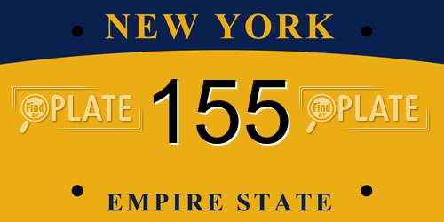 155 New York License Plate