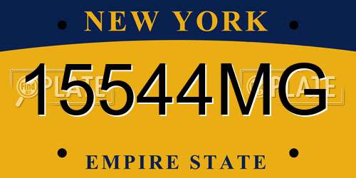 15544MG New York License Plate