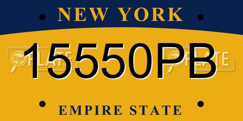 15550PB New York License Plate