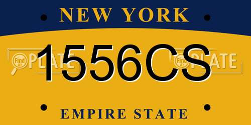 1556CS New York License Plate