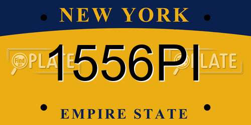 1556PI New York License Plate