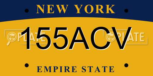 155ACV New York License Plate