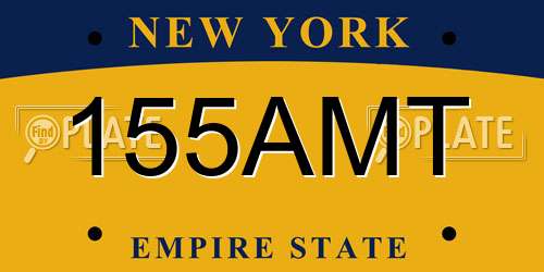 155AMT New York License Plate