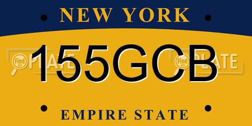 155GCB New York License Plate