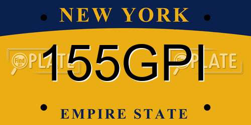 155GPI New York License Plate