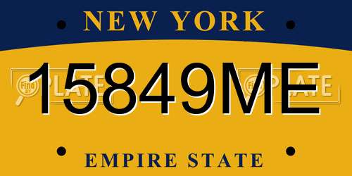 15849ME New York License Plate