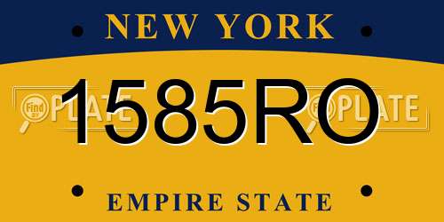 1585RO New York License Plate