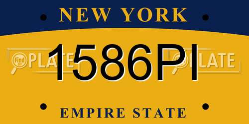 1586PI New York License Plate